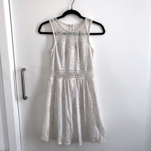 By & By White Lace A-Line Dress